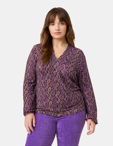 SAMOON Langarmshirt mit farbigem Schlangenprint