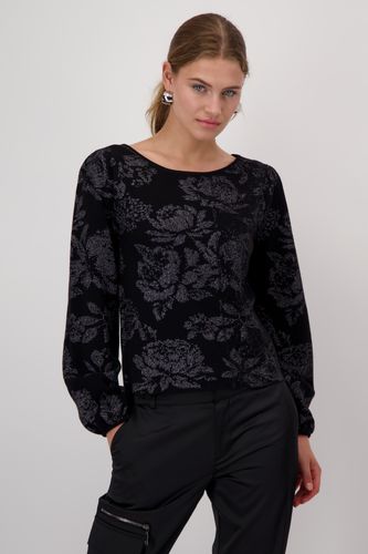MONARI Pullover, schwarz gemustert 36