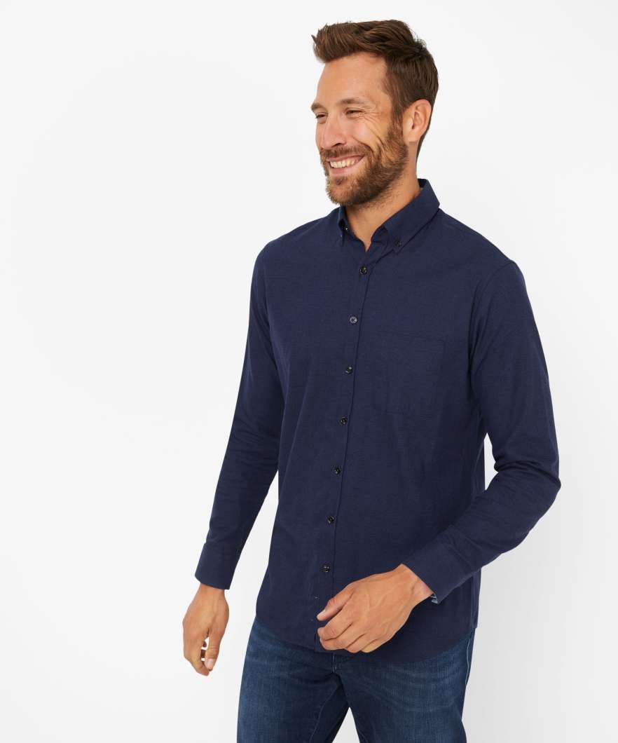 BRAX BRAX Langarmhemd Style Daniel dark navy 100 % Baumwolle Erwachsene