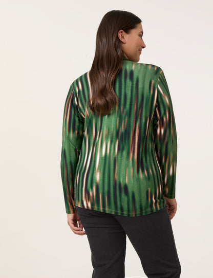 SAMOON Langarmshirt mit Kelchkragen