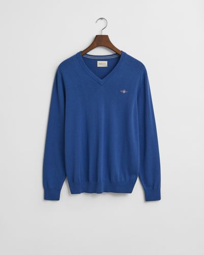 GANT Klassischer V-Neck Pullover aus Baumwolle XXL