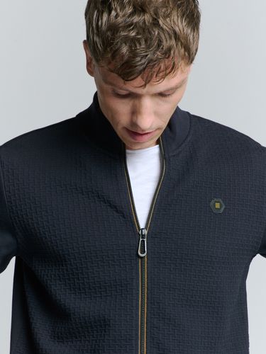 NO EXCESS NO EXCESS Sweater Full Zipper Double Layer Jacquard Stretch