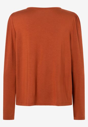 MORE & MORE Langarmshirt mit Raffungen rusty brown Winter-Kollektion