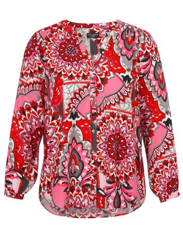 VIA APPIA Bluse V-Ausschnitt 1/1 Arm Druck 52