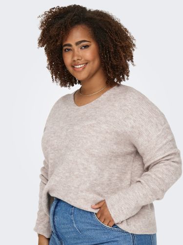 ONLY CARMAKOMA CARCAMILLA V-NECK L/S PULLOVER KNT NOOS