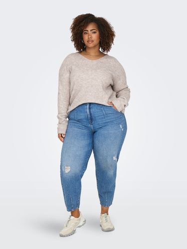 ONLY CARMAKOMA CARCAMILLA V-NECK L/S PULLOVER KNT NOOS