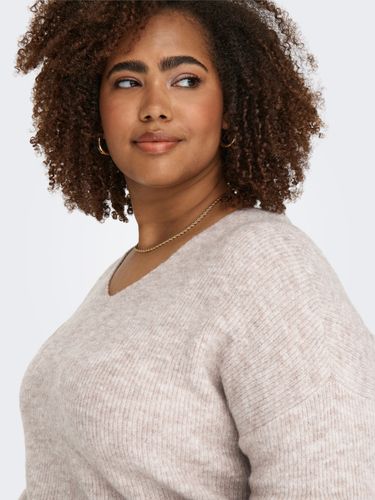 ONLY CARMAKOMA CARCAMILLA V-NECK L/S PULLOVER KNT NOOS