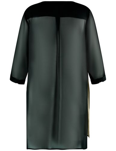 Transparente Longbluse mit 3/4 Arm