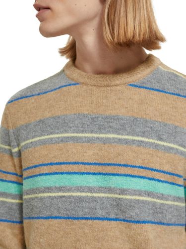 SCOTCH & SODA Regular fit softy wool stripes, Camel Stripe