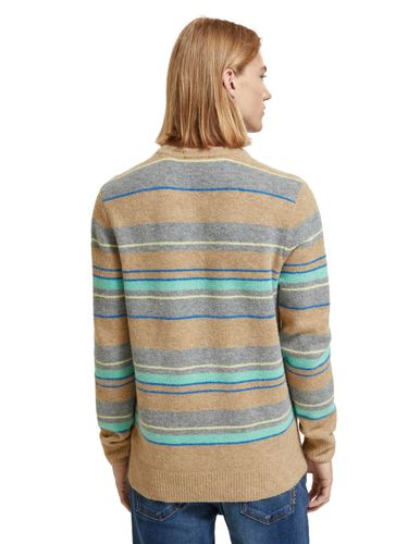 SCOTCH & SODA Regular fit softy wool stripes, Camel Stripe