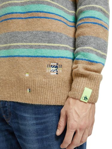 SCOTCH & SODA Regular fit softy wool stripes, Camel Stripe