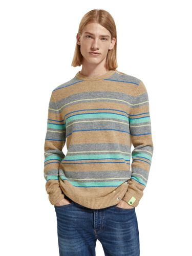 SCOTCH & SODA Regular fit softy wool stripes, Camel Stripe