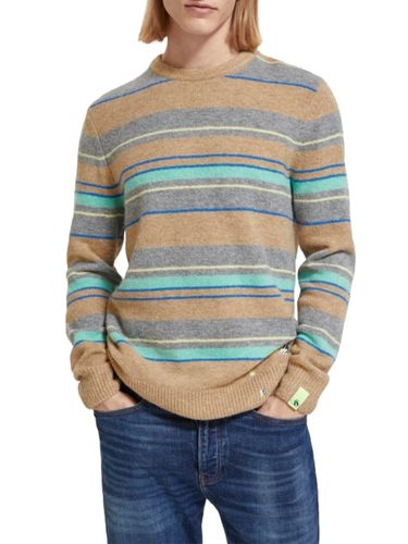 SCOTCH & SODA Regular fit softy wool stripes, Camel Stripe