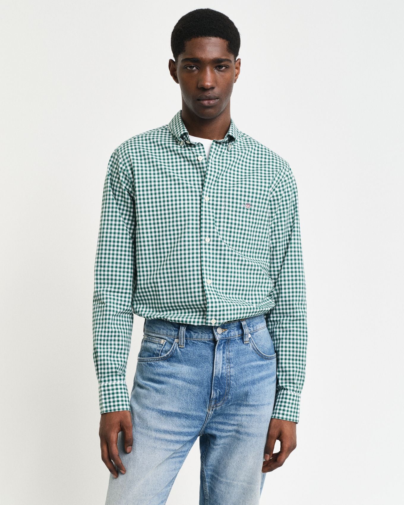 GANT Regular Fit Classic Popeline Hemd mit Vichy-Karo