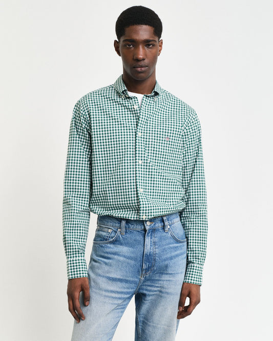 GANT Regular Fit Classic Popeline Hemd mit Vichy-Karo