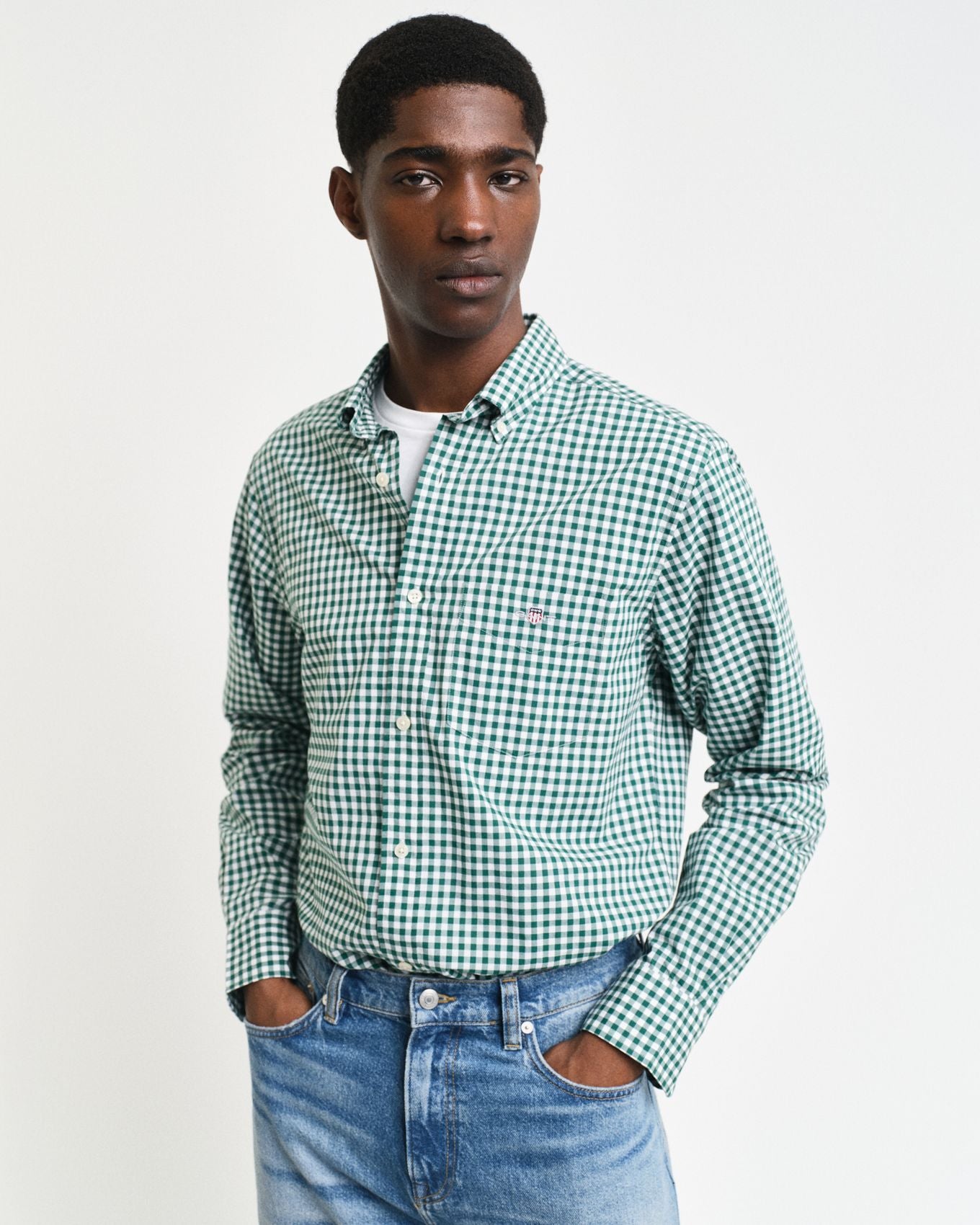 GANT Regular Fit Classic Popeline Hemd mit Vichy-Karo