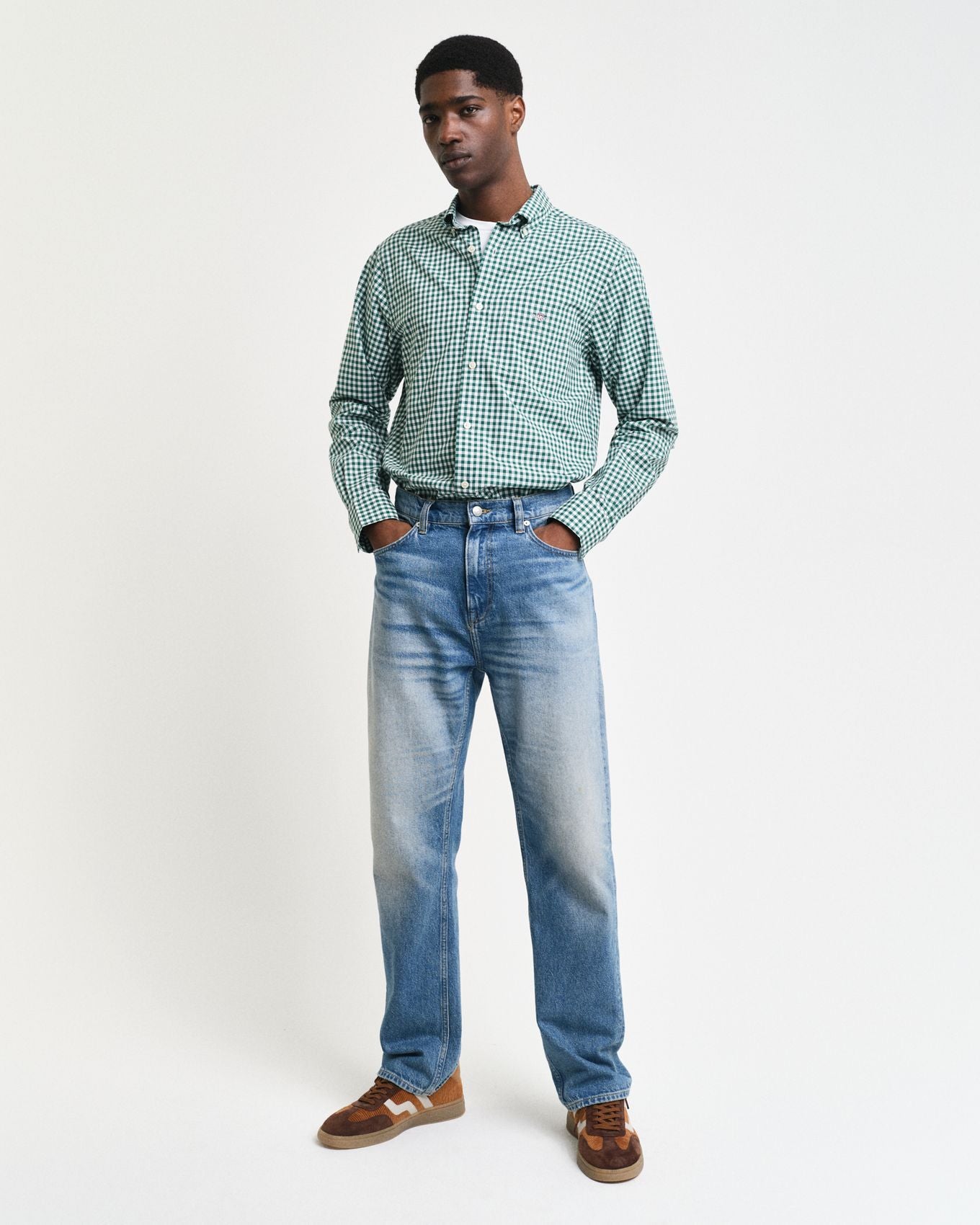 GANT Regular Fit Classic Popeline Hemd mit Vichy-Karo