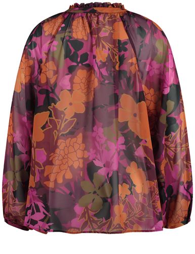 SAMOON Bluse mit Rüschenkragen