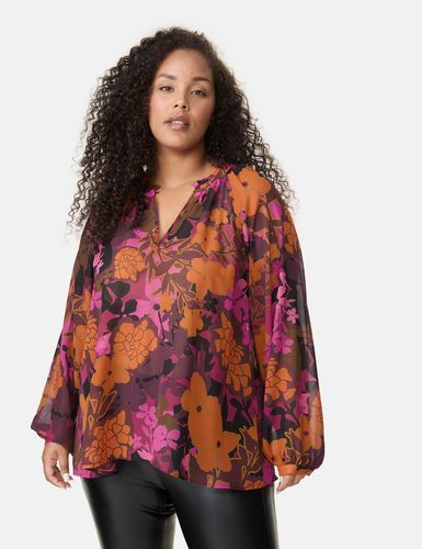 SAMOON Bluse mit Rüschenkragen