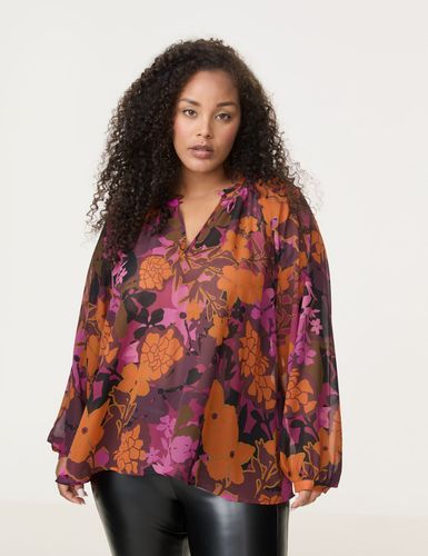 SAMOON Bluse mit Rüschenkragen