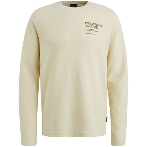 PME PME LEGEND Long sleeve r-neck structured pique gd XL