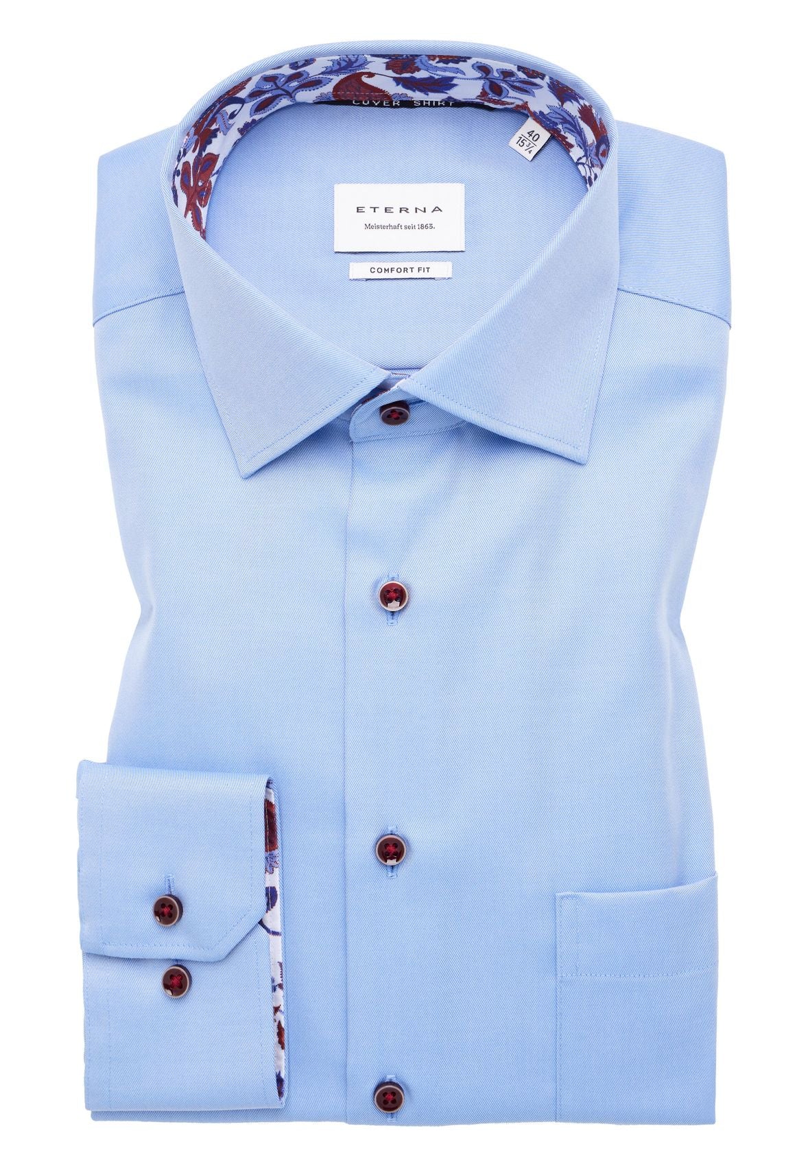 ETERNA Cover Shirt Twill Langarm Langarm - 65cm