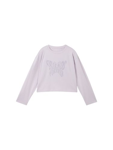 TOM TAILOR Cropped Langarmshirt mit Print