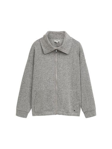 Plus Size - Sweatjacke mit Stehkragen