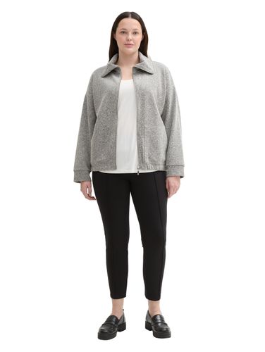 Plus Size - Sweatjacke mit Stehkragen