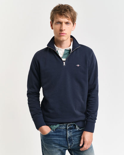 GANT Shield Sweatshirt mit halblangem Reißverschluss
