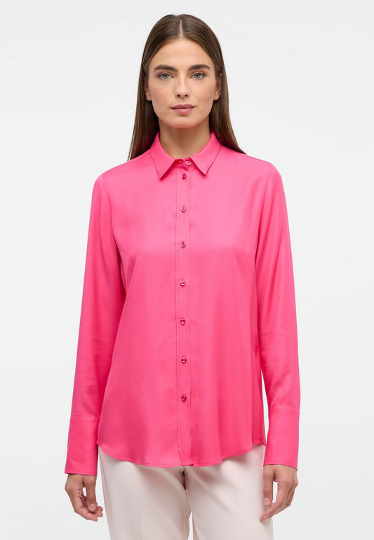 ETERNA Pink Ribbon Bluse Viskose Langarm 52 Langarm