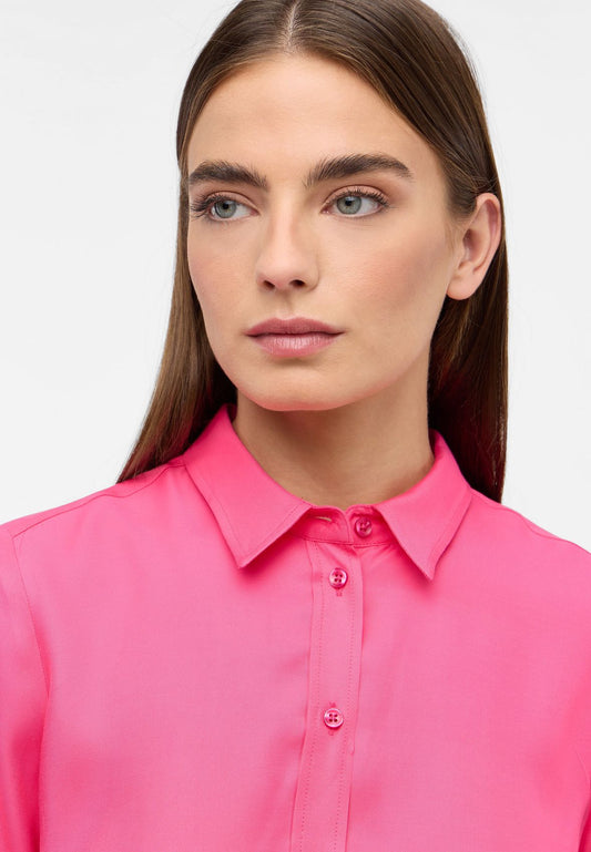 ETERNA Pink Ribbon Bluse Viskose Langarm