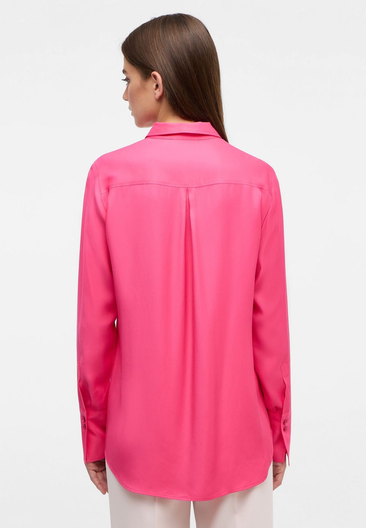 ETERNA Pink Ribbon Bluse Viskose Langarm