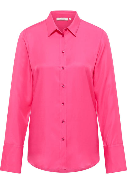 ETERNA Pink Ribbon Bluse Viskose Langarm
