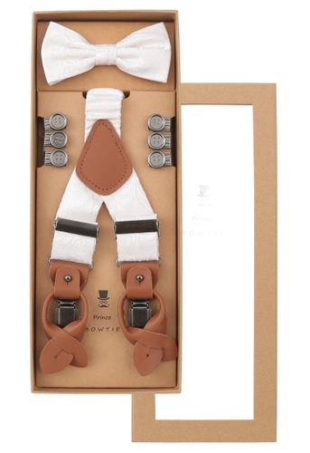 SEIDENFALTER Set Hosenträger+Fliege Paisley