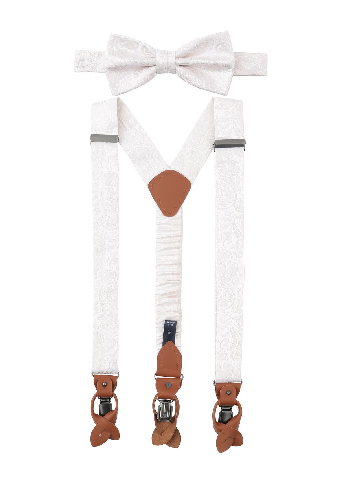 SEIDENFALTER Set Hosenträger+Fliege Paisley