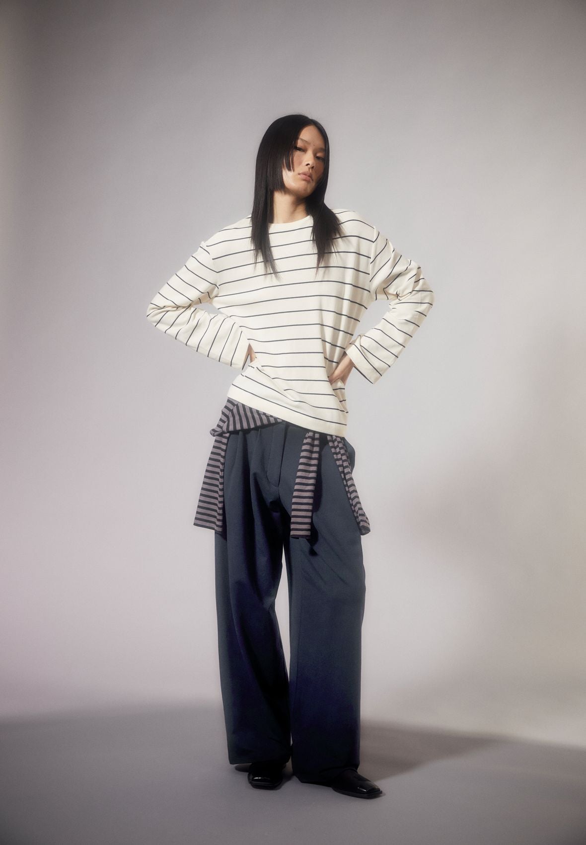 MARYNAA FINE STRIPE LONGSLEEVE