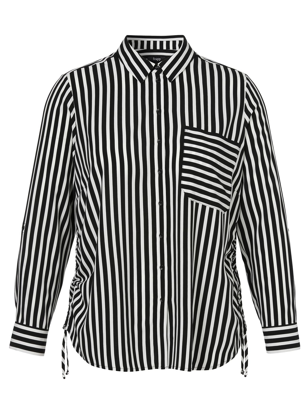 Bluse Hemdkragen 1/1 Arm Druck Streifen