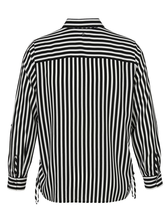 Bluse Hemdkragen 1/1 Arm Druck Streifen