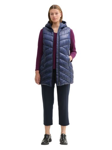 TOM TAILOR Plus Size - Lange Weste mit Kapuze