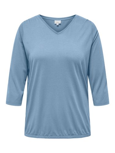 ONLY CARMAKOMA CARCARLINNE V-NECK 3/4 TOP JRS BF L-50 52