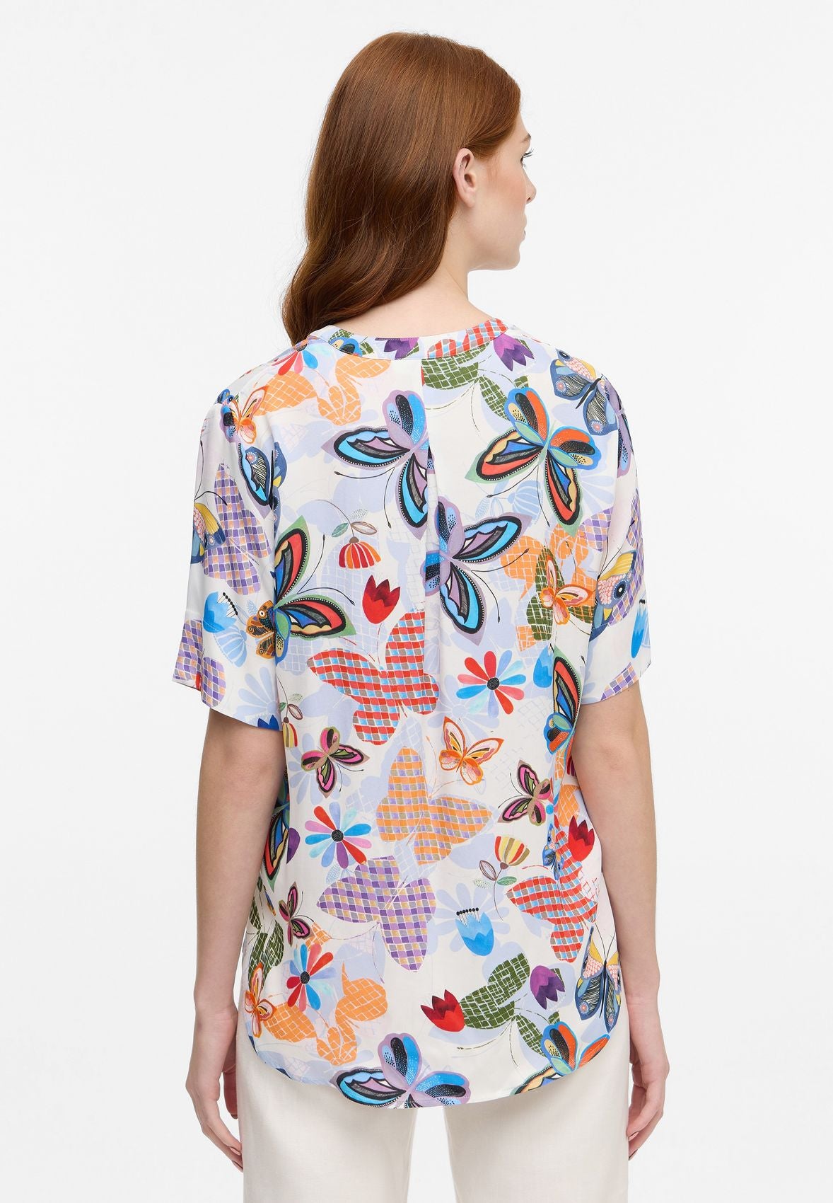 ETERNA Bluse Viskose Kurzarm