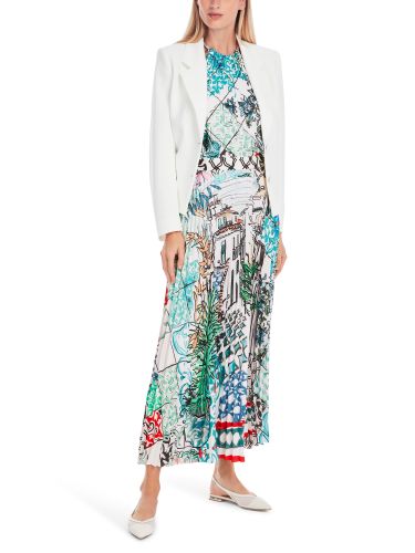 MARC CAIN Midi Plissee Rock - mit Print