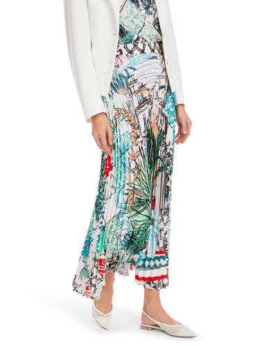 MARC CAIN Midi Plissee Rock - mit Print
