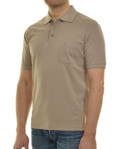 RAGMAN Softknit-Polo mit Brusttasche, kurzarm