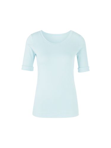 MARC CAIN Uni T-Shirt aus stretchigem Cotton-Ripp 36