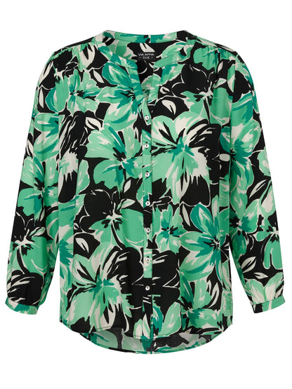 VIA APPIA Bluse V-Ausschnitt 1/1 Arm Druck