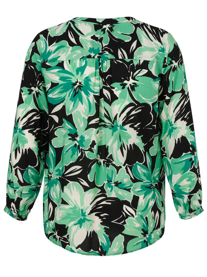 VIA APPIA Bluse V-Ausschnitt 1/1 Arm Druck