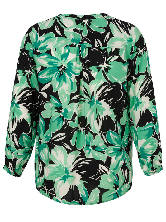 VIA APPIA Bluse V-Ausschnitt 1/1 Arm Druck