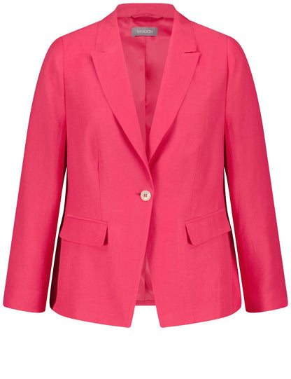 Blazer aus Viskose-Leinen-Mix